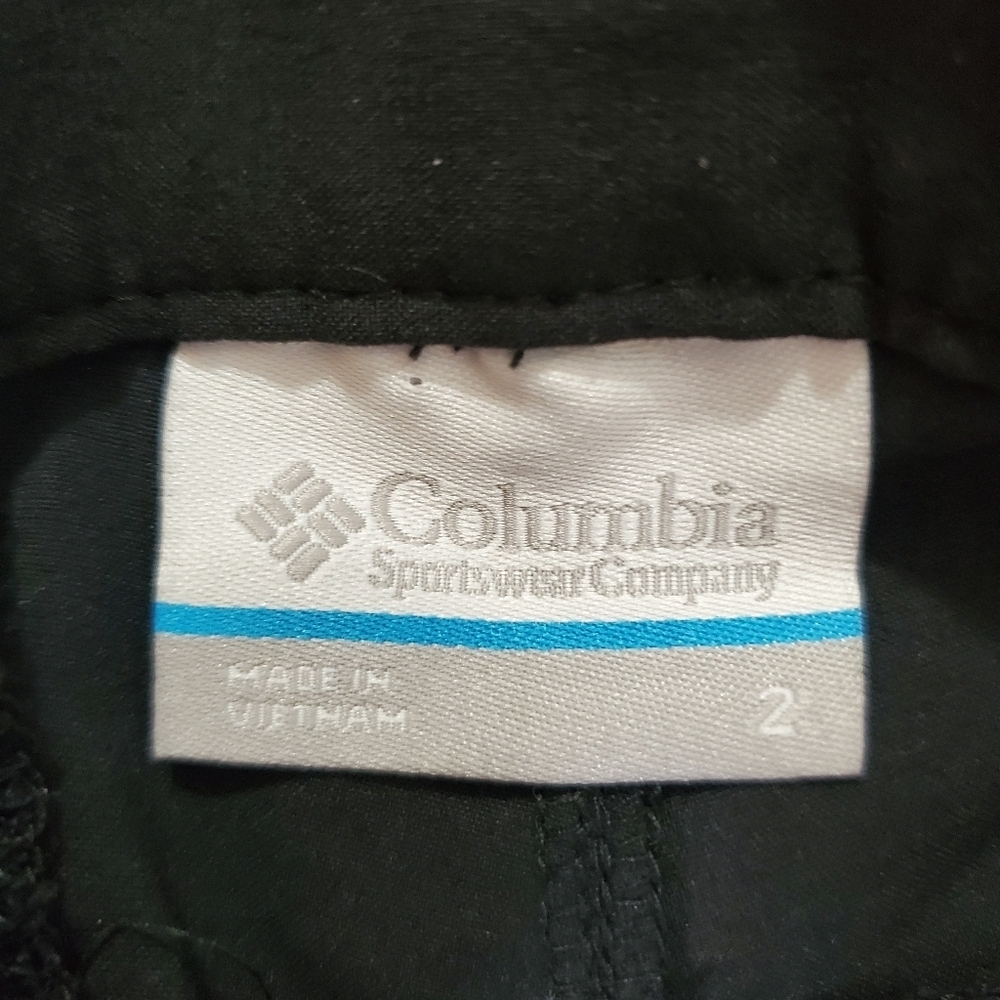 2416 * Columbia Hiking Oudoor Capri Pants Black Size 2 - Picture 3 of 16